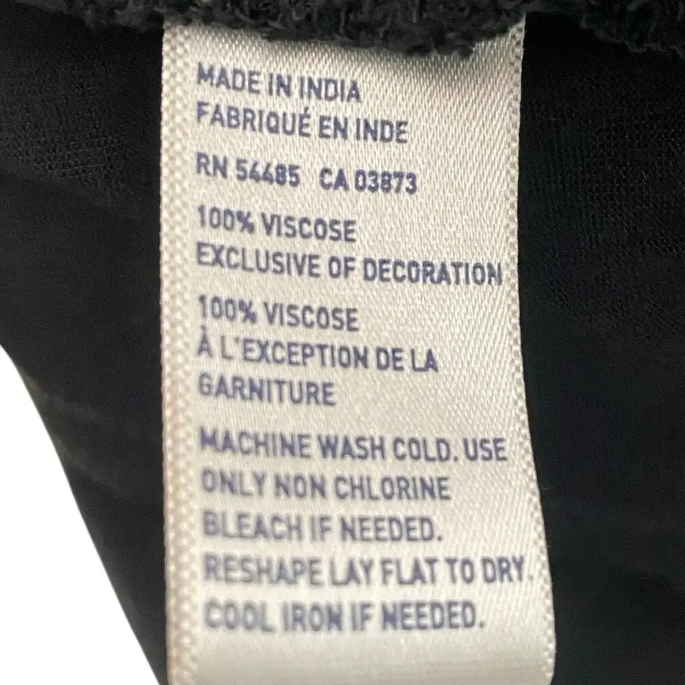 American Eagle Outfitters embroidered black boho mini dress size small